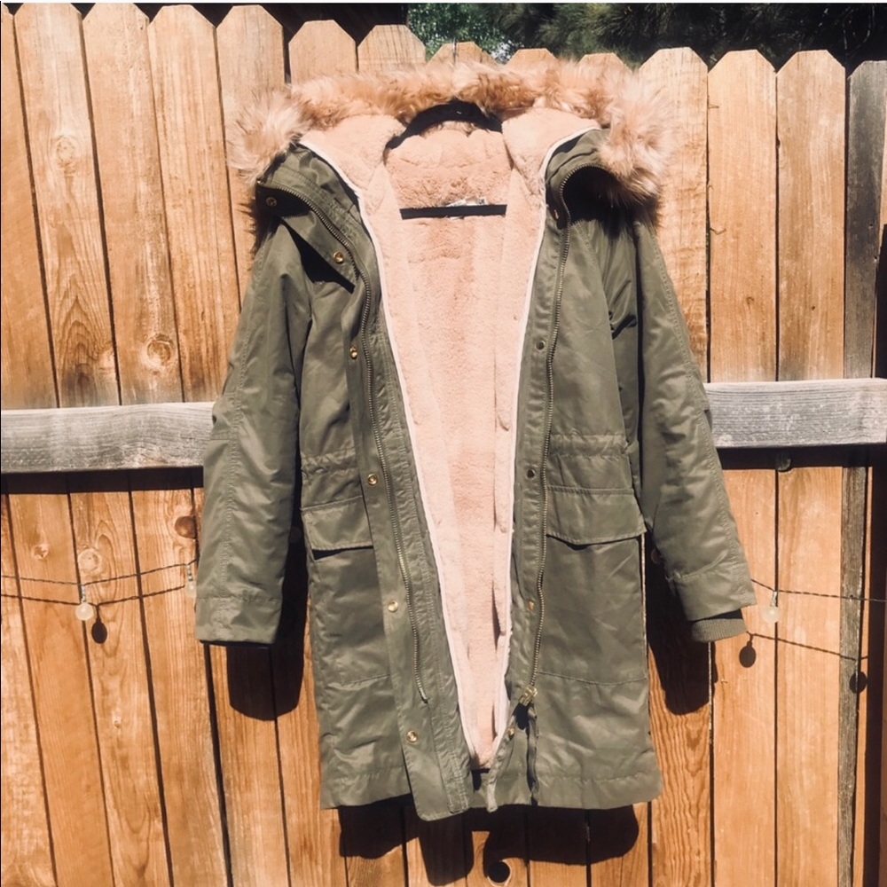 •H&M• 3-in-1 Fur Lined LOGG Hooded Parka Jacket - Picture 5 of 8
